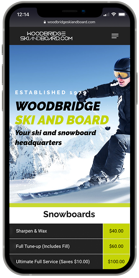 New Jersey Multimedia • Woodbridge Ski and Board • Web Design • SEO