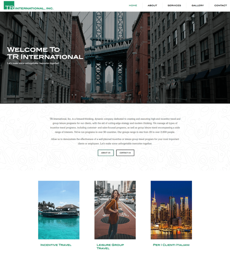 New Jersey Multimedia • TR International • Website Design