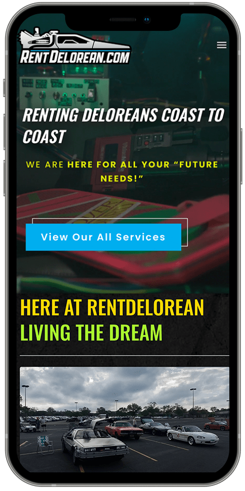 Rent Delorean Mobile